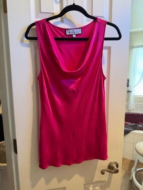 Hot Pink Cowl Neck Tank